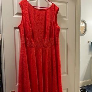 Lace 22 W fit and flair dress with wide waist